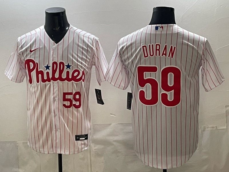 Men 2026 Philadelphia Phillies #59 Duran White Game Nike MLB Jersey 007